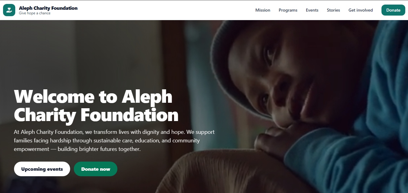 Aleph Charity Foundation Website