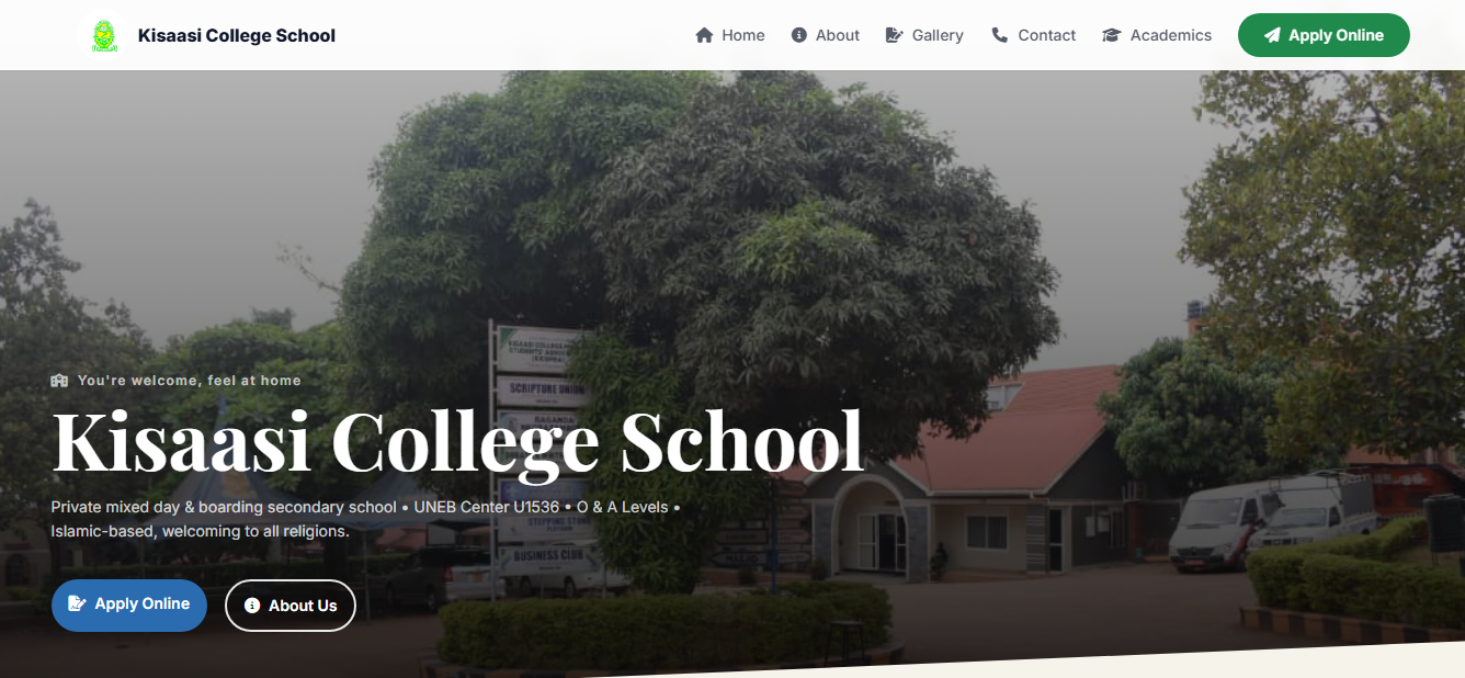 Kisaasi College School - Website