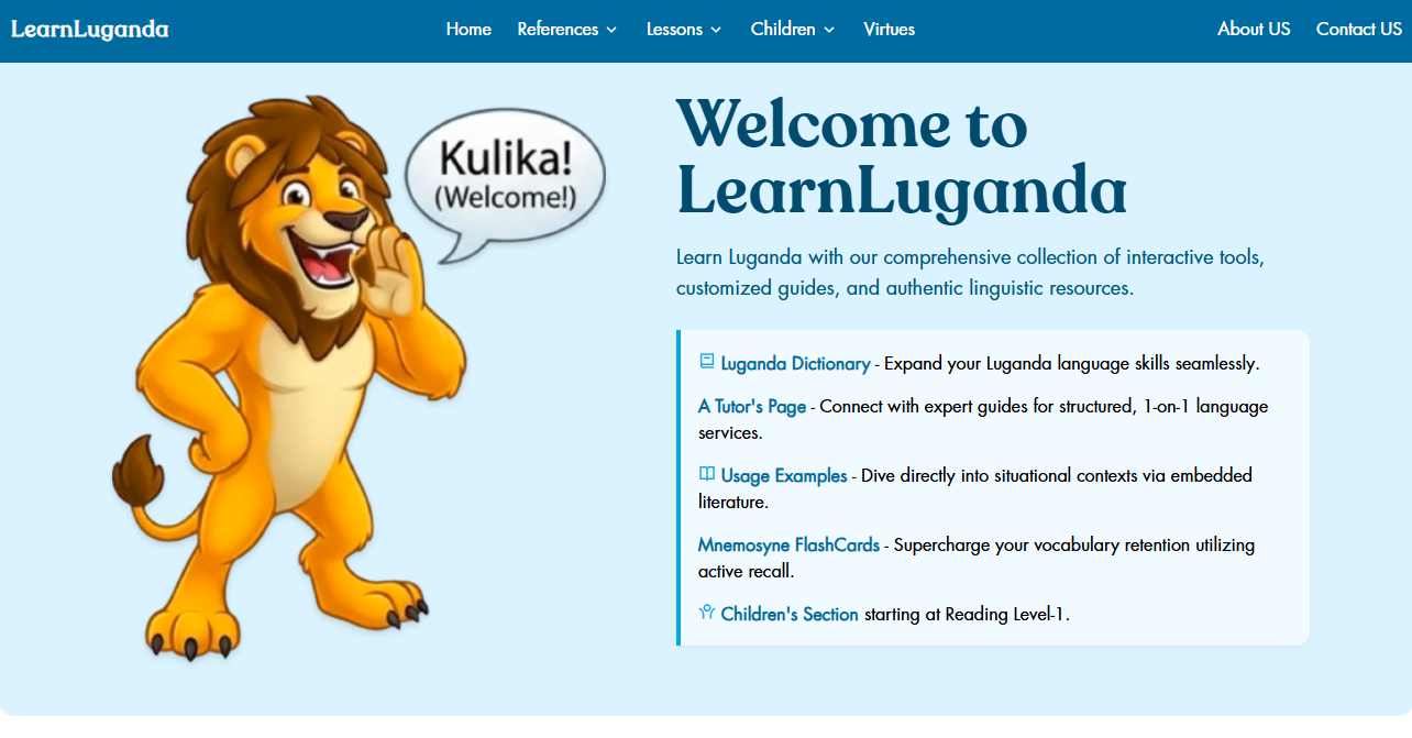 Learn Luganda Website